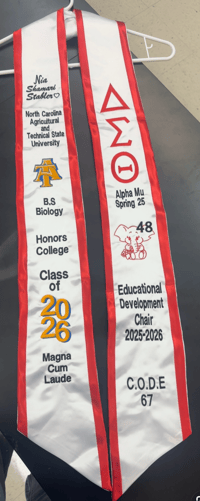 Custom EMBROIDERED  Graduation stole