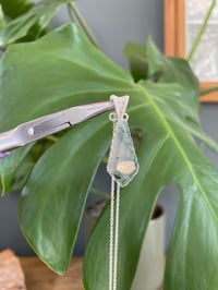 Image 4 of Silver Moss Agate Kite Crystal Necklace