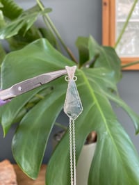 Image 5 of Silver Moss Agate Kite Crystal Necklace
