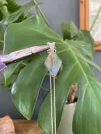 Image 6 of Silver Labradorite Diamond Crystal Necklace