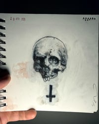 Skull/0420 — Sketch 6"x6" 