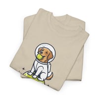 Image 2 of Astronaut Dog Tee — Cute Puppy in Space on Tennis Ball Graphic Shirt