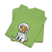Image 4 of Astronaut Dog Tee — Cute Puppy in Space on Tennis Ball Graphic Shirt