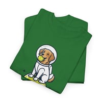 Image 5 of Astronaut Dog Tee — Cute Puppy in Space on Tennis Ball Graphic Shirt
