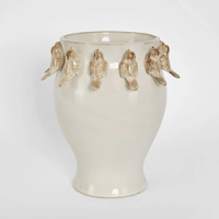 Image 3 of Perched Bird Vessel - Off White
