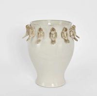 Image 1 of Perched Bird Vessel - Off White