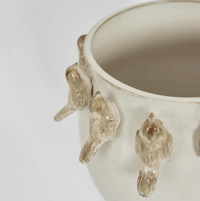 Image 2 of Perched Bird Vessel - Off White