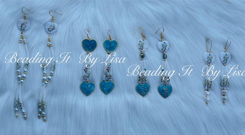 Image of Dentalium Shell Dangle Earrings – Hand-Beaded Lover’s  Vine Collection