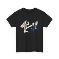 Image 6 of T‑Shirt — Retro Karate Kick Illustration Tee