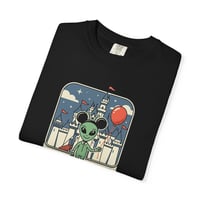 Image 5 of Alien at the Castle T-Shirt — Cute UFO Space Graphic Tee for Fans & Theme Park Lovers