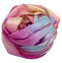 Image 2 of 10YD FAIRY DUST HAND DYED SARI SILK RIBBON BY COLOR BURST SILK