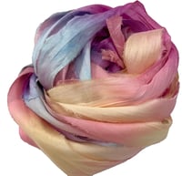 Image 4 of 10YD FAIRY DUST HAND DYED SARI SILK RIBBON BY COLOR BURST SILK