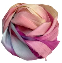 Image 1 of 10YD FAIRY DUST HAND DYED SARI SILK RIBBON BY COLOR BURST SILK