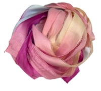 Image 5 of 10YD FAIRY DUST HAND DYED SARI SILK RIBBON BY COLOR BURST SILK