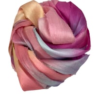 Image 3 of 10YD FAIRY DUST HAND DYED SARI SILK RIBBON BY COLOR BURST SILK