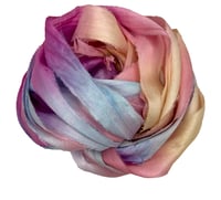 Image 6 of 10YD FAIRY DUST HAND DYED SARI SILK RIBBON BY COLOR BURST SILK