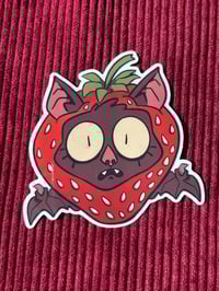 Image 2 of Strawberry Bat Sticker