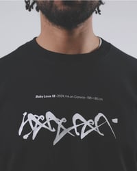 Image 4 of BABY LOVE 18 CREWNECK SWEATER (BLACK)