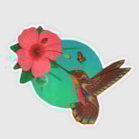 "Red Hummingbird" Sticker