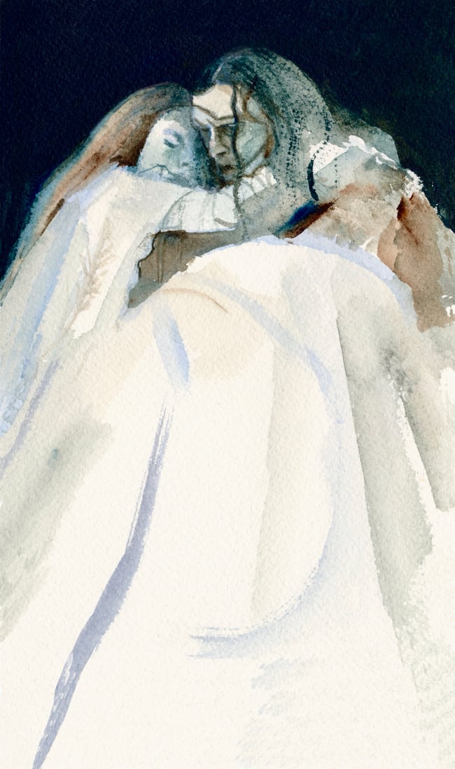 Elizabeth and the creature ~ Giclee print