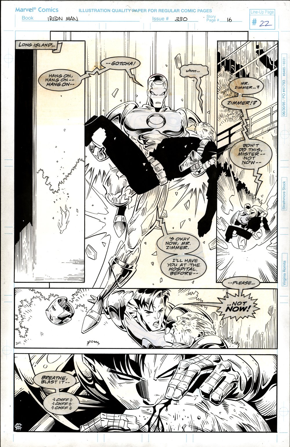 Image of IRON MAN #330 p16 Original Art