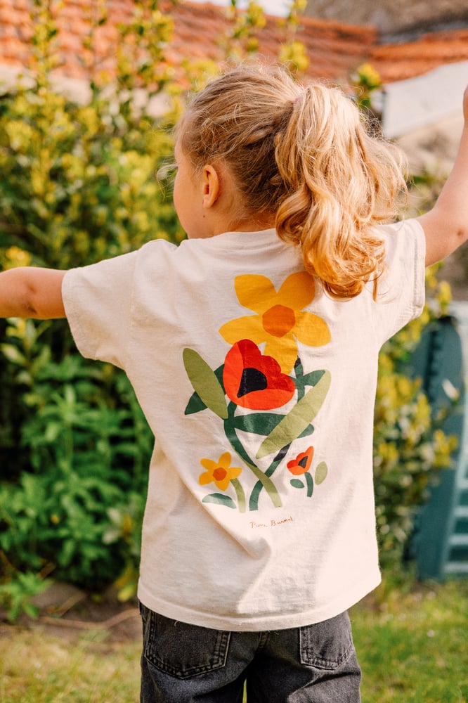 Image of T-shirt BLOOM - Enfant & Adulte - Beige