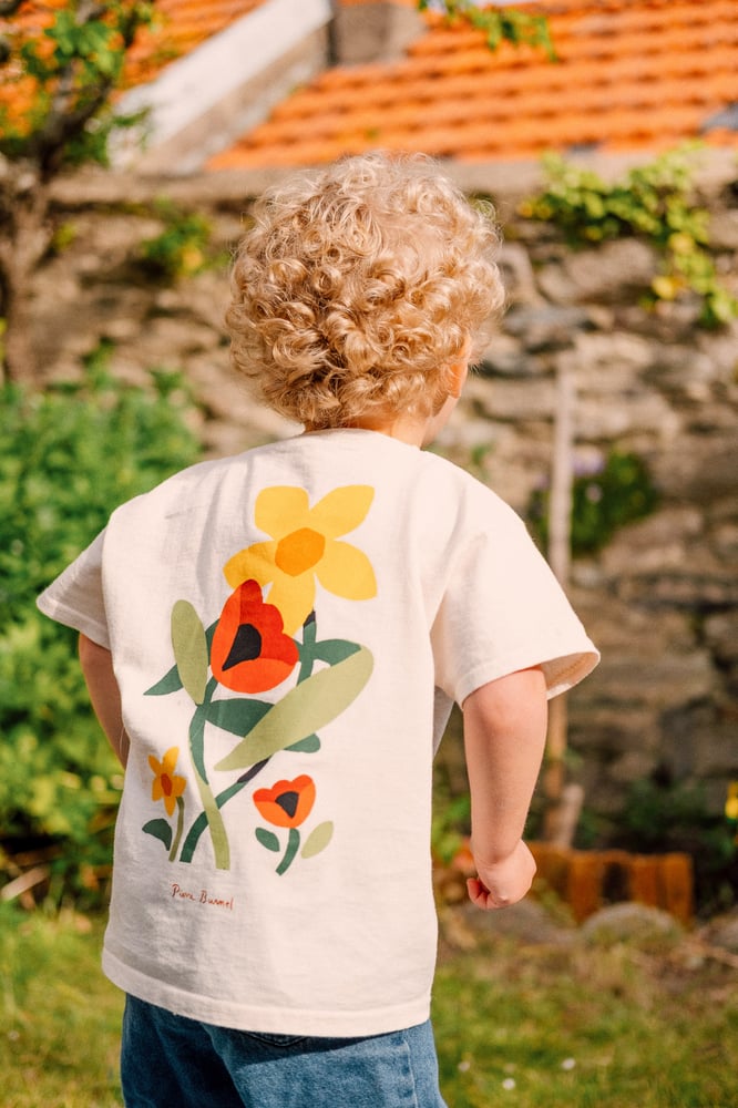 Image of T-shirt BLOOM - Enfant & Adulte - Beige