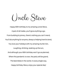 Image 3 of Personalised rhyme for brother or uncle