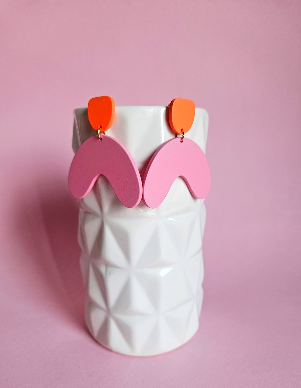 Image of Pendientes ARIANE - Naranja-rosa
