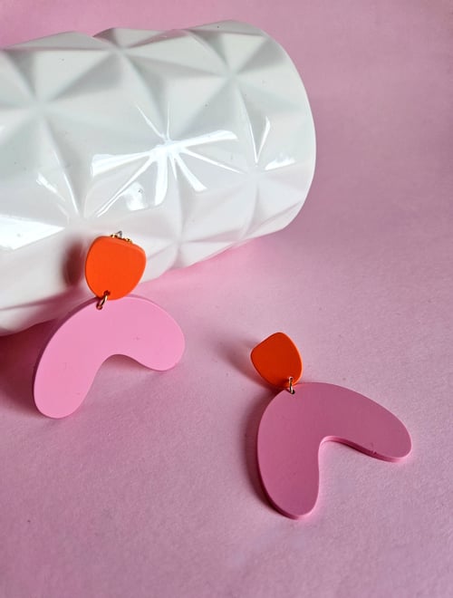 Image of Pendientes ARIANE - Naranja-rosa