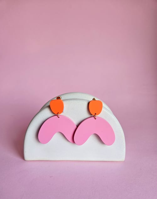 Image of Pendientes ARIANE - Naranja-rosa