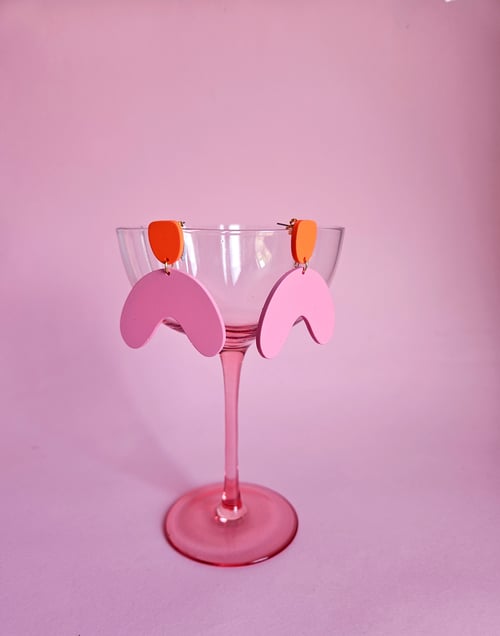 Image of Pendientes ARIANE - Naranja-rosa