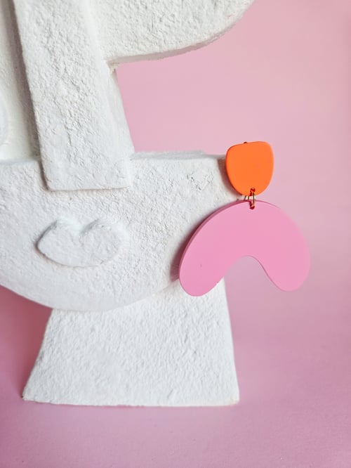 Image of Pendientes ARIANE - Naranja-rosa
