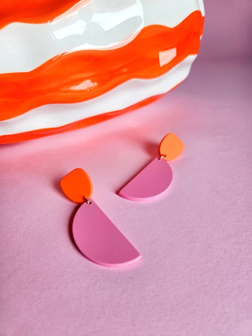 Image of Pendientes GRETA - Naranja-rosa