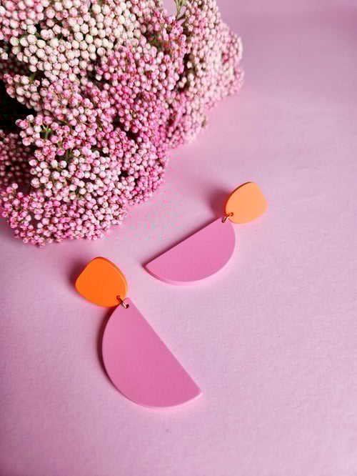 Image of Pendientes GRETA - Naranja-rosa
