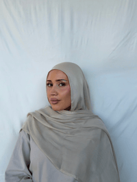 Image 1 of Oat viscose hijab
