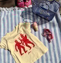 Image 3 of KIDS 'DEMON ANGEL' T-SHIRT - BUTTER YELLOW - by Polly Nor