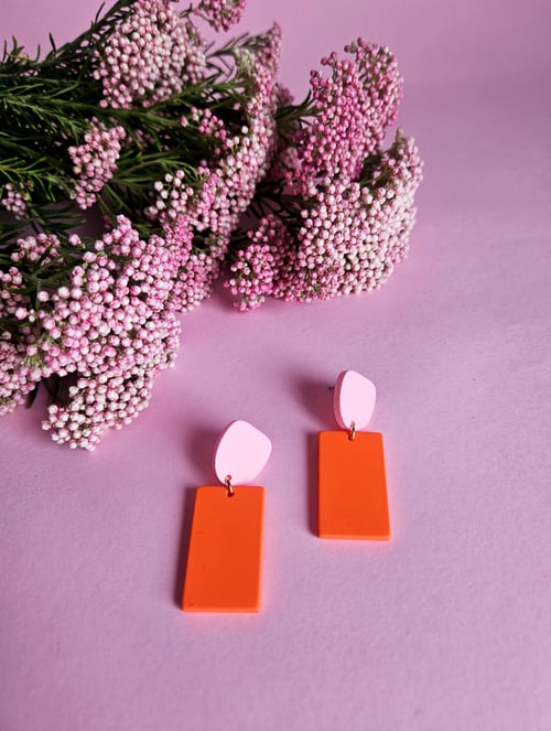 Image of Pendientes VERA - Rosa-naranja