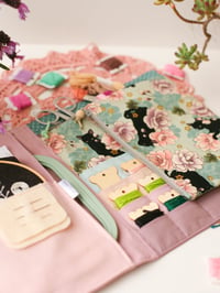 Image 5 of Pochette Broderie taille XL "CHATS JAPONAIS"