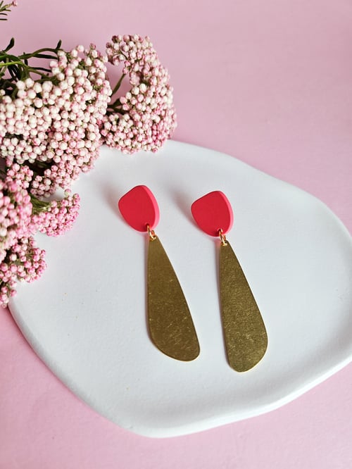 Image of Pendientes GIORGIA - Rojo fresa