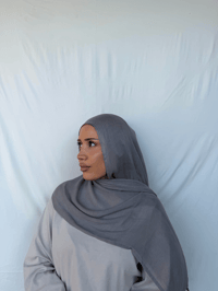 Image 1 of Slate viscose hijab