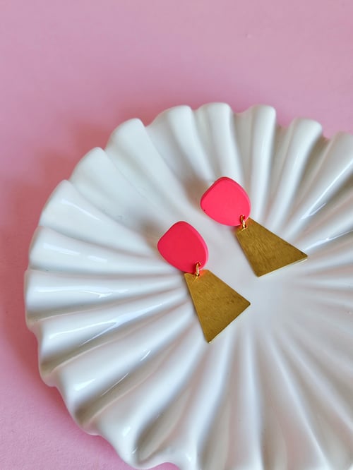 Image of Pendientes GIULIA - Rojo fresa