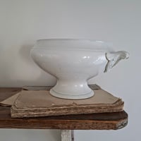 Image 2 of Stunning Large White Soupière With Subtle Wear