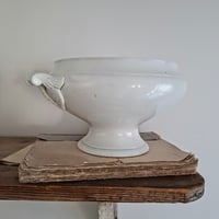 Image 1 of Stunning Large White Soupière With Subtle Wear