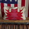 Cream, Red & Pink Aztec Duffel