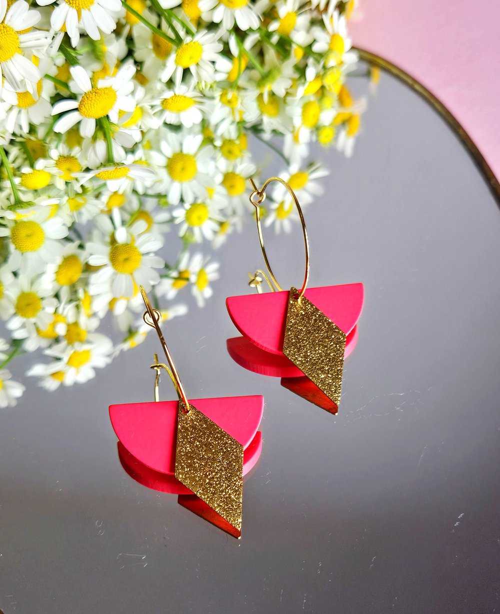 Image of Pendientes MIA - Rojo fresa
