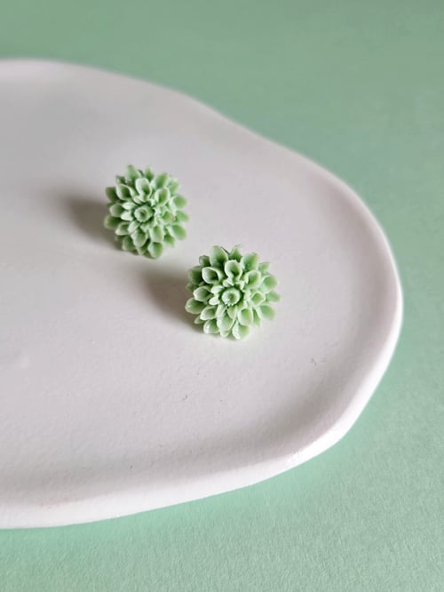 Image of Pendientes DAHLIA - Verde agua 