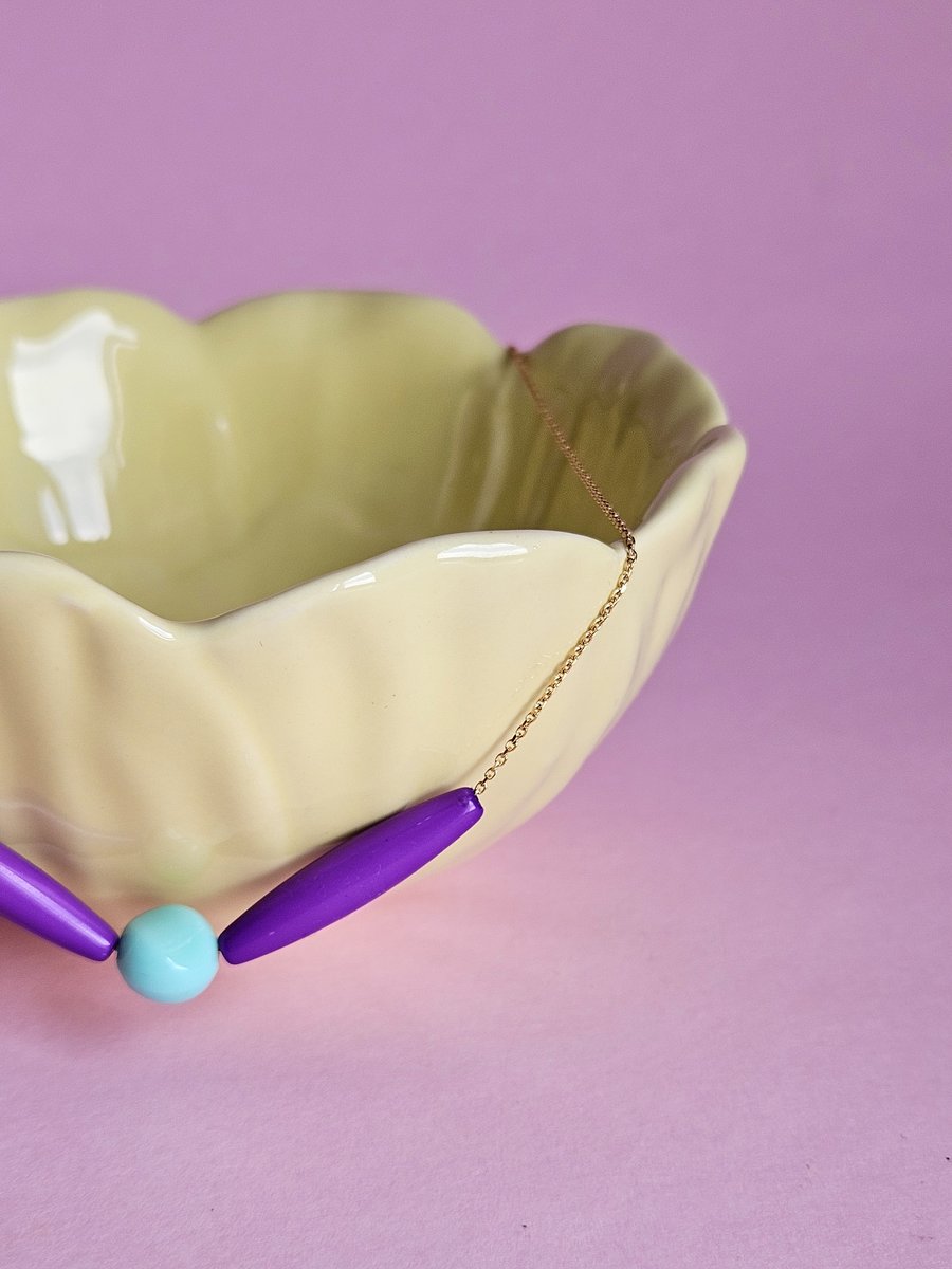 Image of Colgante MAGGIE - Morado-turquesa