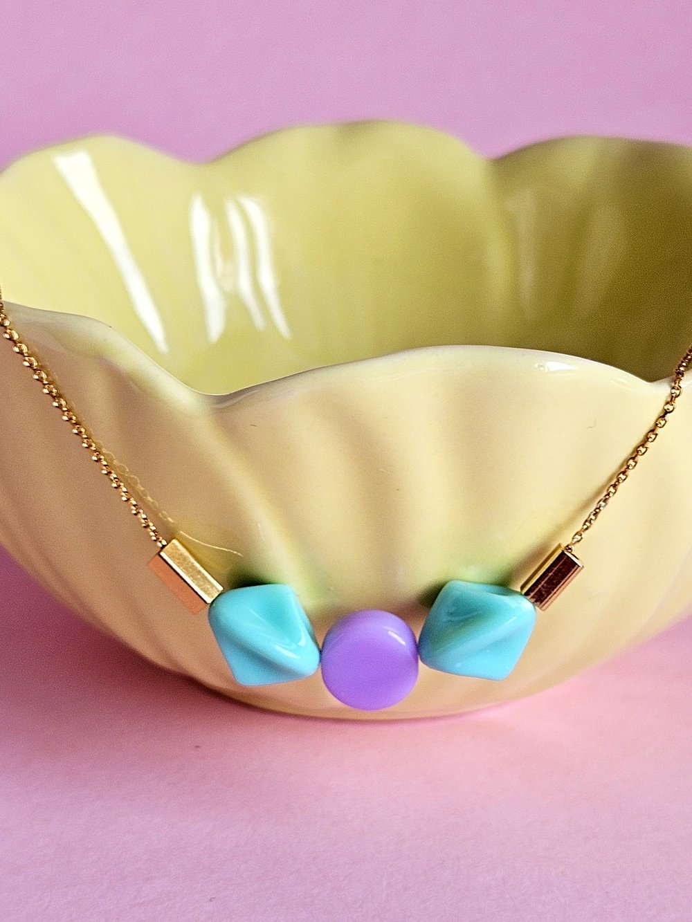 Image of Colgante morado turquesa