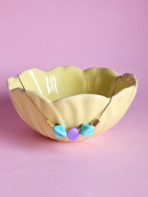 Image of Colgante morado turquesa